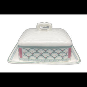 VTG MIKASA Country Classics Covered Butter Dish